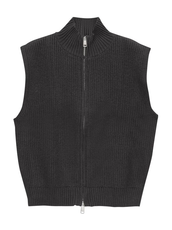 Pull&Bear Pull&Bear Kardigan bez rukava  antracit siva