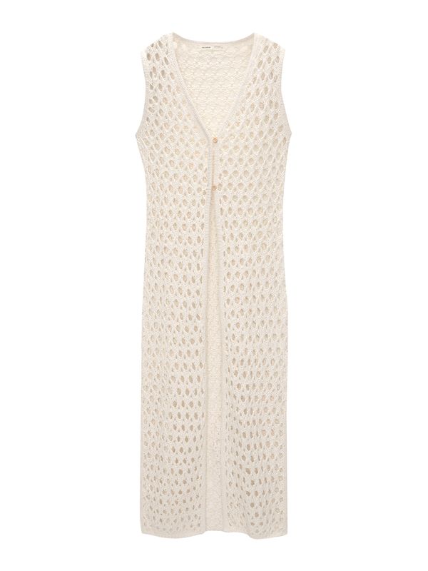 Pull&Bear Pull&Bear Kardigan bez rukava  ecru/prljavo bijela