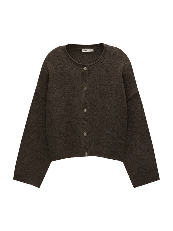 Pull&Bear Pull&Bear Kardigan  tamno smeđa