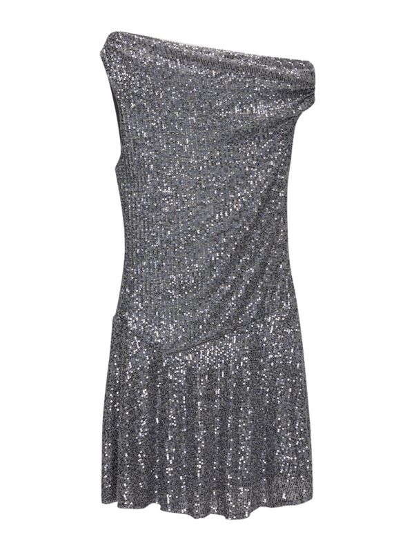Pull&Bear Pull&Bear Koktel haljina  siva / srebro