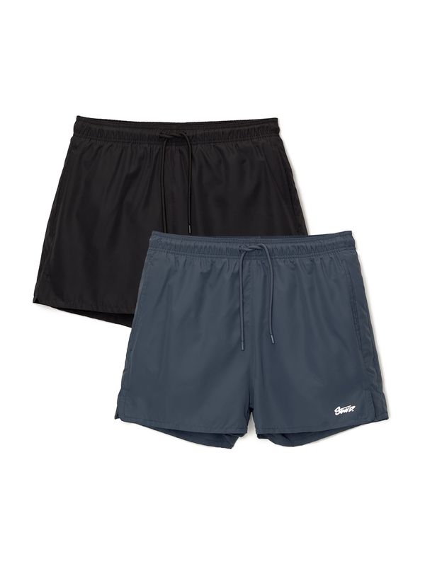 Pull&Bear Pull&Bear Kupaće hlače  tamo siva / crna / bijela