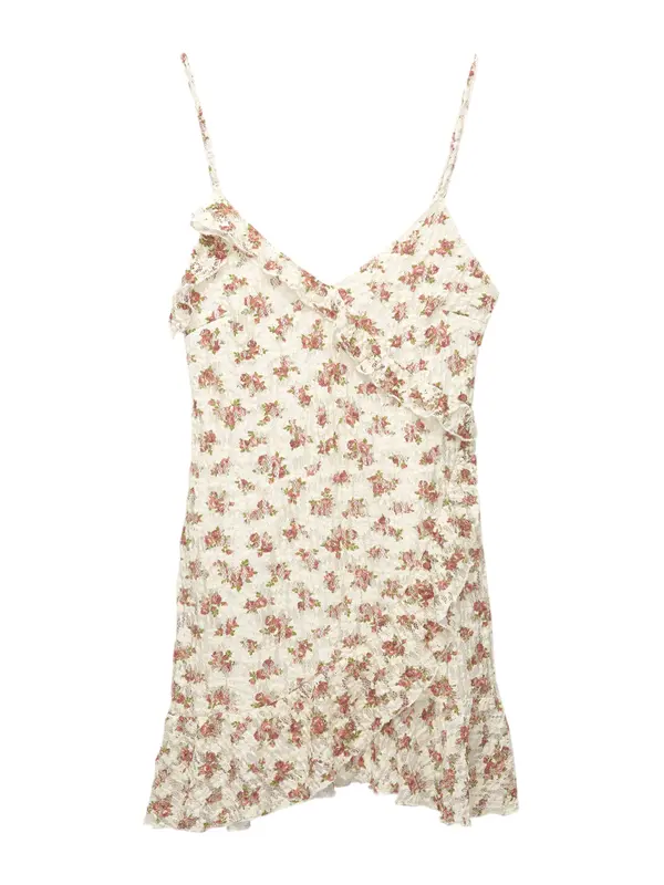 Pull&Bear Pull&Bear Ljetna haljina  ecru/prljavo bijela / zelena / prljavo roza