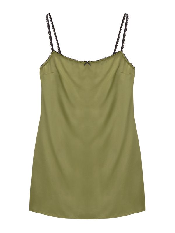 Pull&Bear Pull&Bear Ljetna haljina  kivi zelena / crna