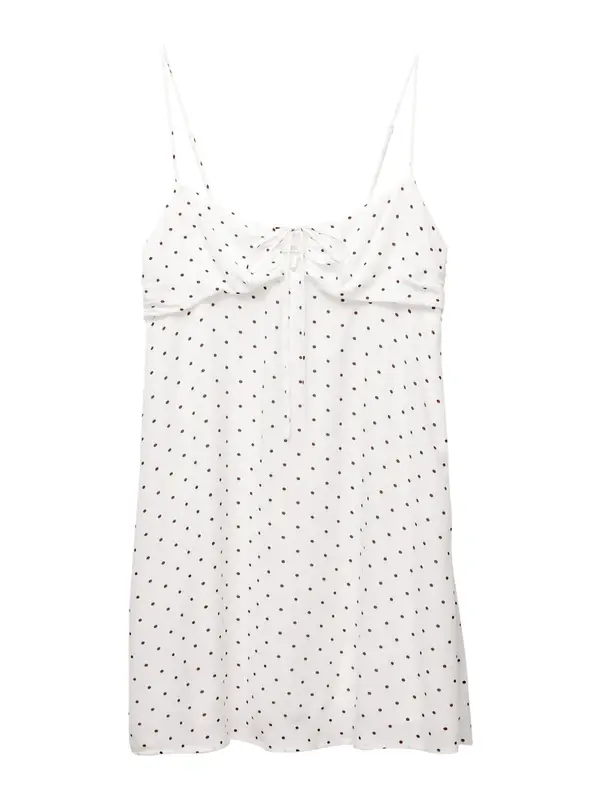 Pull&Bear Pull&Bear Ljetna haljina 'PACIFIC'  tamno smeđa / bijela