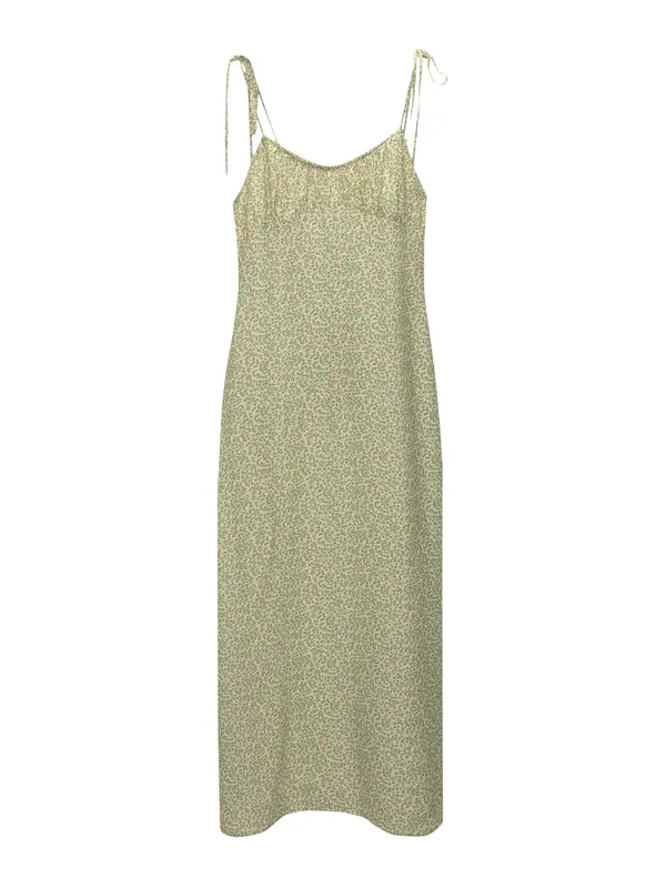Pull&Bear Pull&Bear Ljetna haljina  smeđa / zelena / pastelno zelena