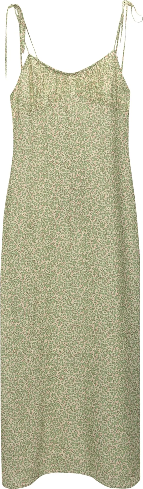 Pull&Bear Pull&Bear Ljetna haljina  smeđa / zelena / pastelno zelena