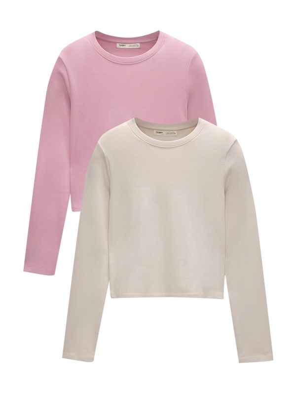 Pull&Bear Pull&Bear Majica  boja pijeska / roza