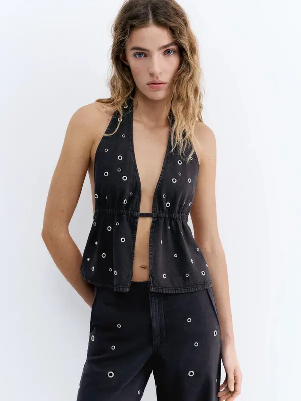 Pull&Bear Pull&Bear Majica 'CAMISETA PACIFIC'  crna