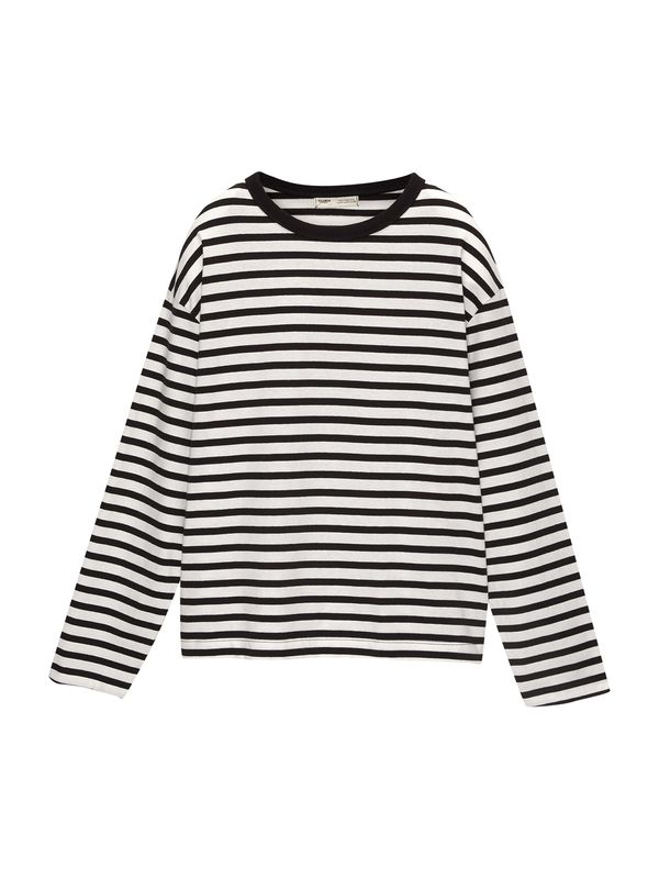 Pull&Bear Pull&Bear Majica  crna / bijela