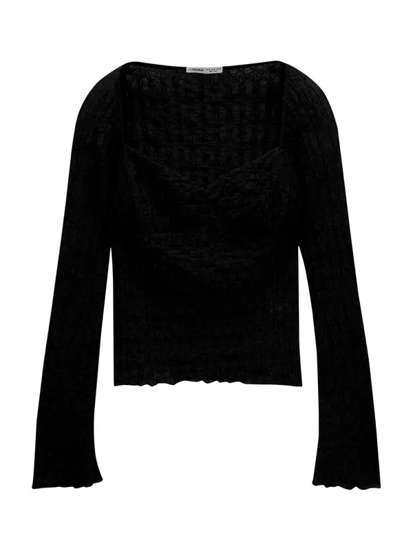 Pull&Bear Pull&Bear Majica  crna