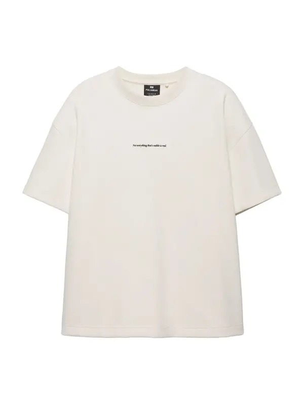 Pull&Bear Pull&Bear Majica 'GLORIA'  svijetlosiva / crna / bijela