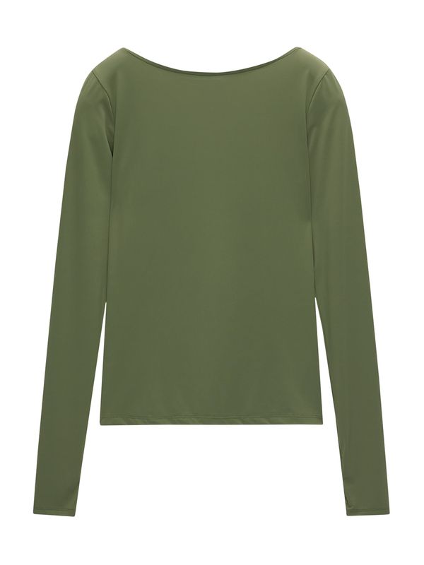 Pull&Bear Pull&Bear Majica  maslinasta