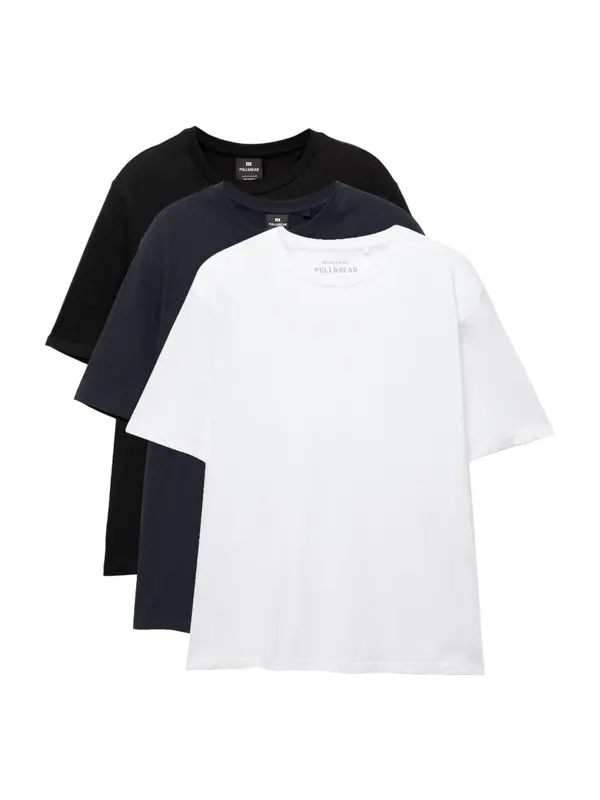 Pull&Bear Pull&Bear Majica  mornarsko plava / crna / bijela