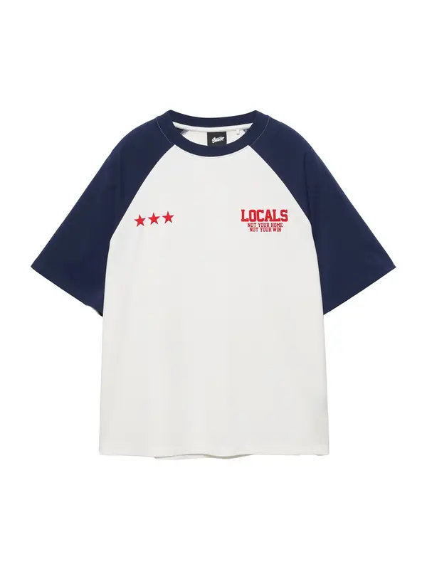Pull&Bear Pull&Bear Majica  mornarsko plava / crvena / bijela