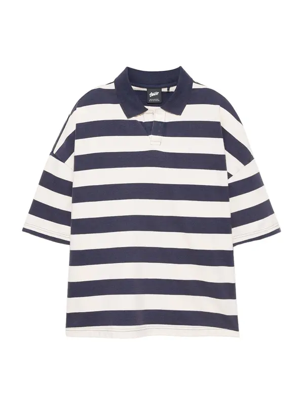 Pull&Bear Pull&Bear Majica  mornarsko plava / roza / bijela