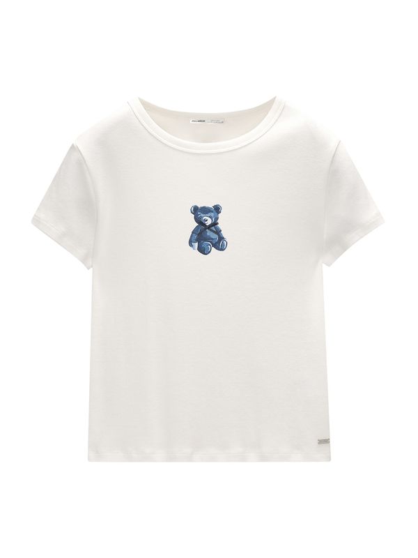 Pull&Bear Pull&Bear Majica  plava / morsko plava / svijetloplava / bijela