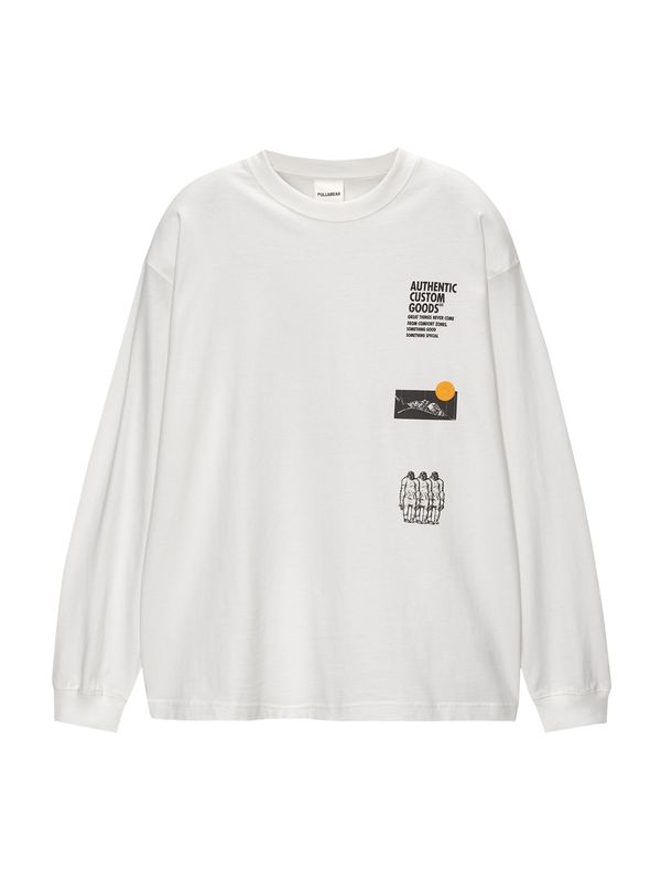 Pull&Bear Pull&Bear Majica  plava / žuta / crna / bijela