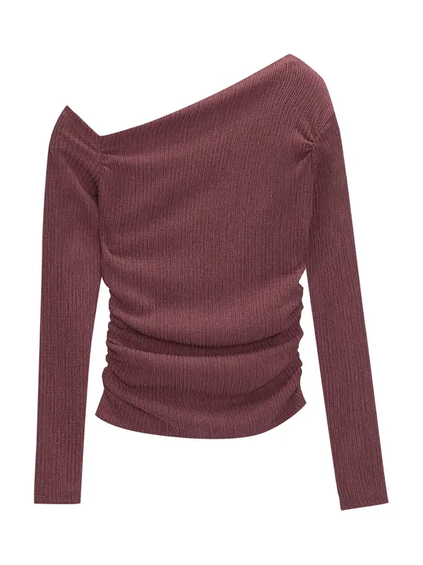 Pull&Bear Pull&Bear Majica  roza / burgund