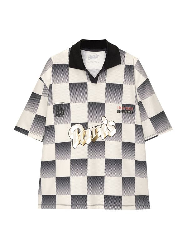 Pull&Bear Pull&Bear Majica  šafran / crvena / crna / bijela