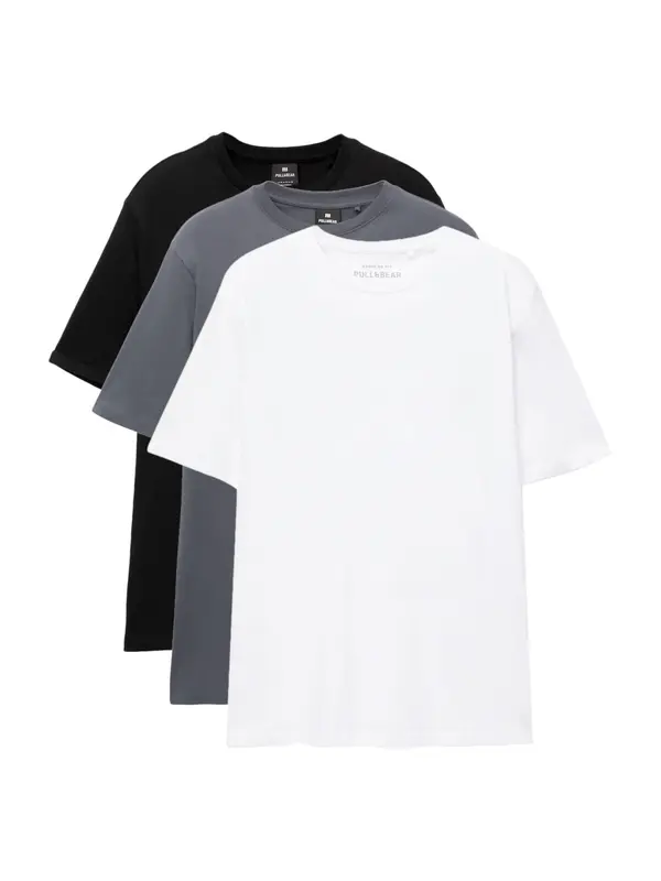 Pull&Bear Pull&Bear Majica  siva / crna / bijela