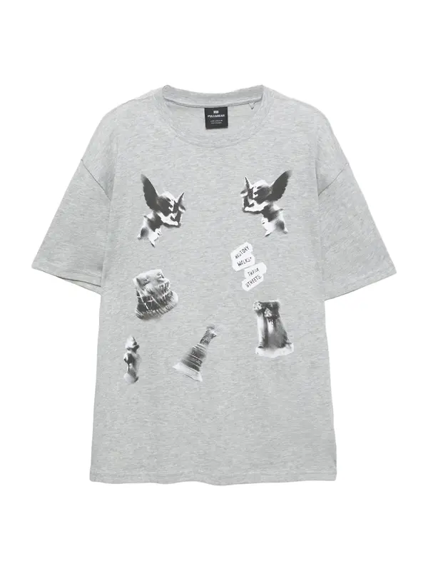 Pull&Bear Pull&Bear Majica  siva melange / crna / bijela