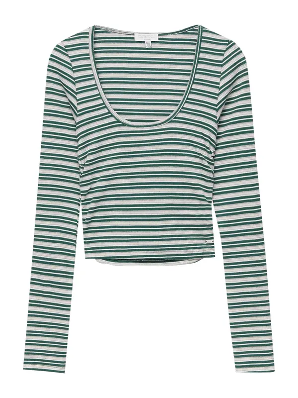 Pull&Bear Pull&Bear Majica  sivkasto bež / siva melange / tamno zelena / bijela