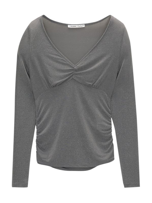 Pull&Bear Pull&Bear Majica  sivkasto plava