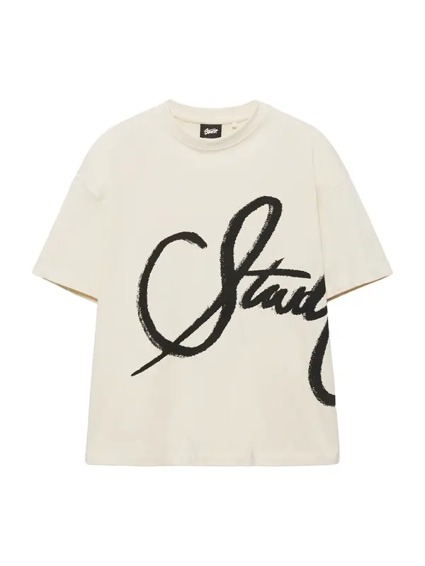 Pull&Bear Pull&Bear Majica 'STWD'  crna / prljavo bijela