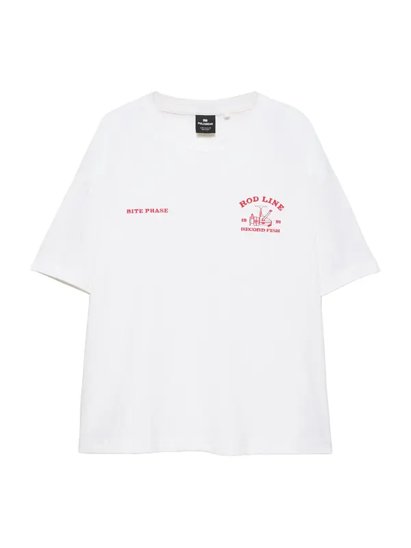 Pull&Bear Pull&Bear Majica 'STWD'  golublje plava / crvena / crna / bijela