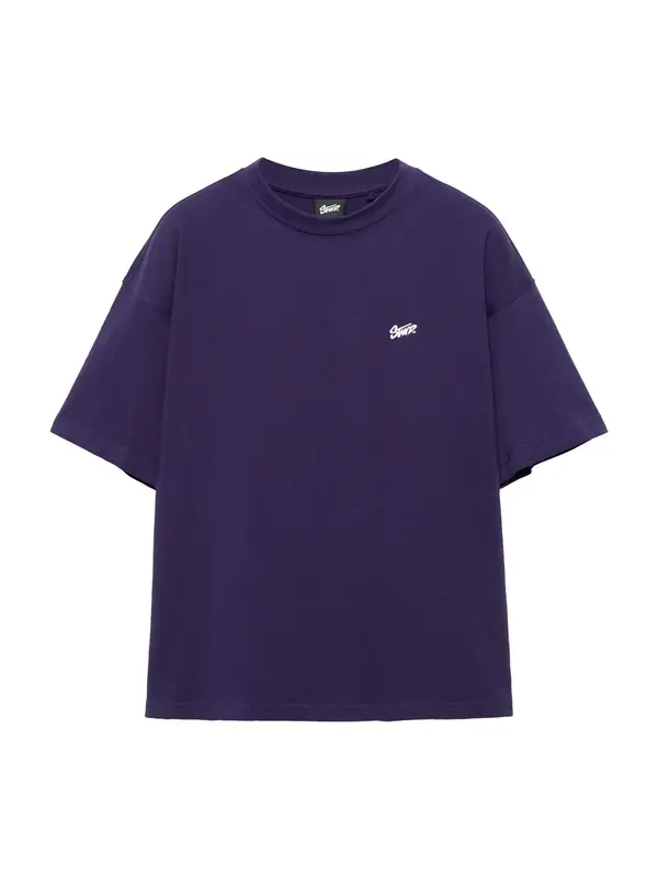 Pull&Bear Pull&Bear Majica 'STWD'  indigo / bijela