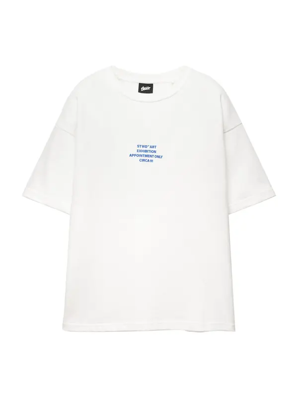 Pull&Bear Pull&Bear Majica 'STWD'  plava / bijela