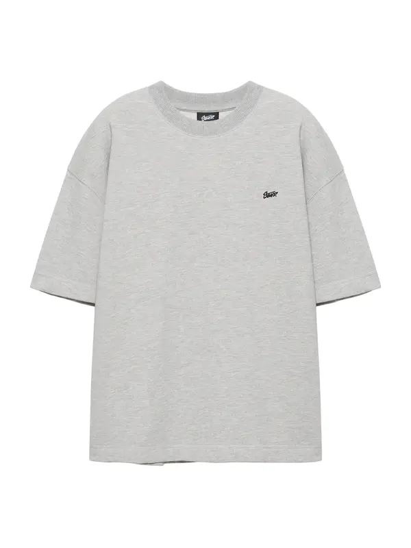 Pull&Bear Pull&Bear Majica 'STWD'  svijetlosiva / crna