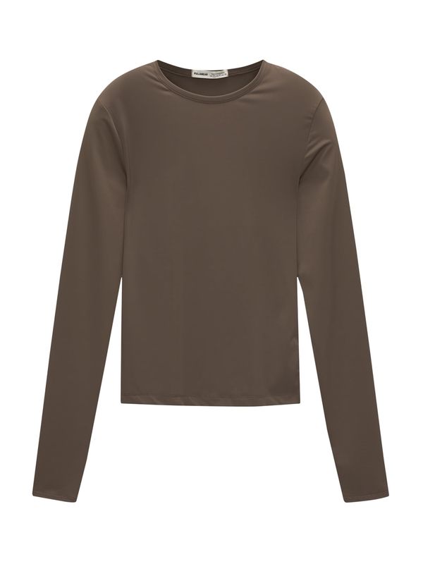 Pull&Bear Pull&Bear Majica  tamno smeđa