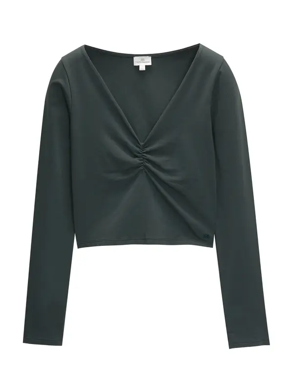 Pull&Bear Pull&Bear Majica  tamno zelena