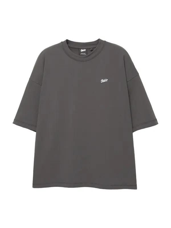 Pull&Bear Pull&Bear Majica  tamo siva / bijela