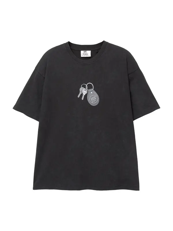 Pull&Bear Pull&Bear Majica  tamo siva / crna / bijela