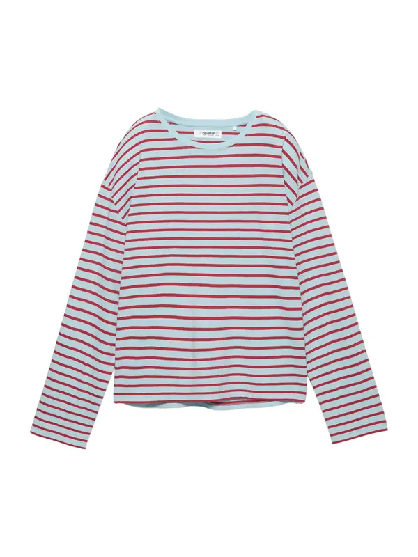 Pull&Bear Pull&Bear Majica  trešnja crvena / bijela