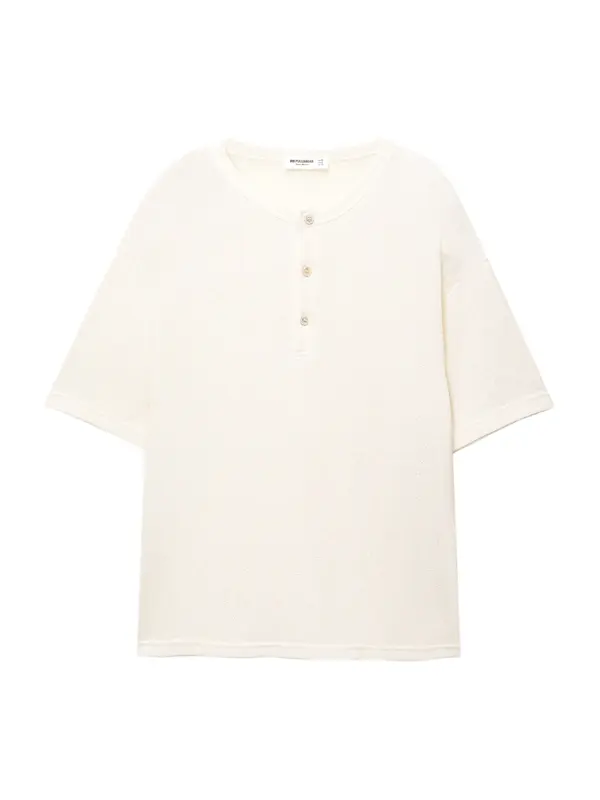 Pull&Bear Pull&Bear Majica  vuneno bijela