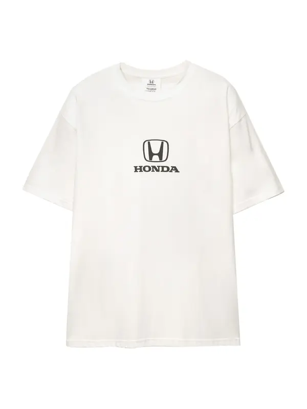 Pull&Bear Pull&Bear Majica  žuta / crna / bijela