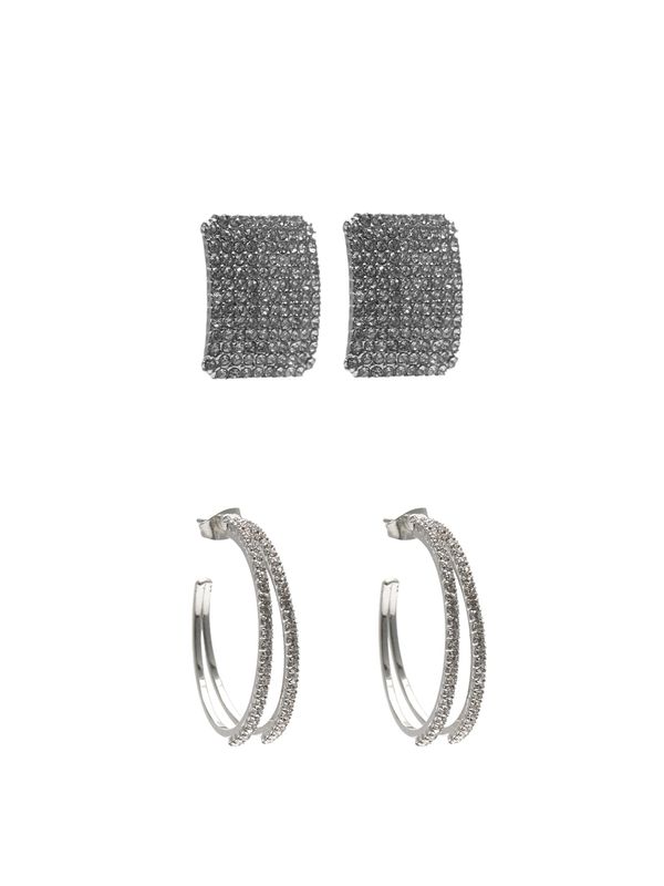 Pull&Bear Pull&Bear Naušnice  srebro / prozirna