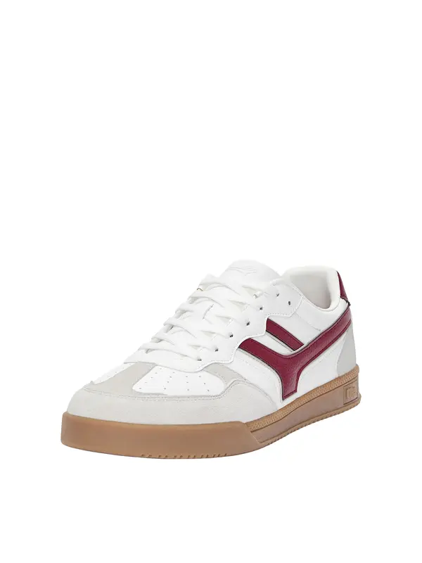 Pull&Bear Pull&Bear Niske tenisice  svijetlosiva / burgund / bijela