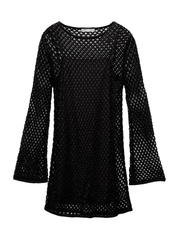 Pull&Bear Pull&Bear Pletena haljina  crna