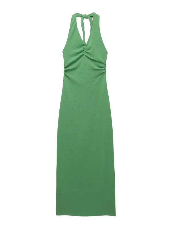 Pull&Bear Pull&Bear Pletena haljina  kivi zelena