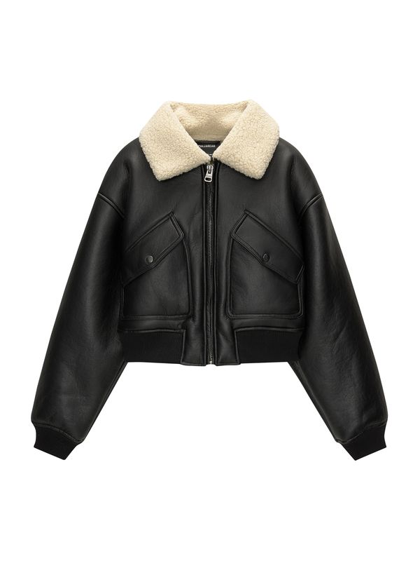 Pull&Bear Pull&Bear Prijelazna jakna  boja pijeska / crna