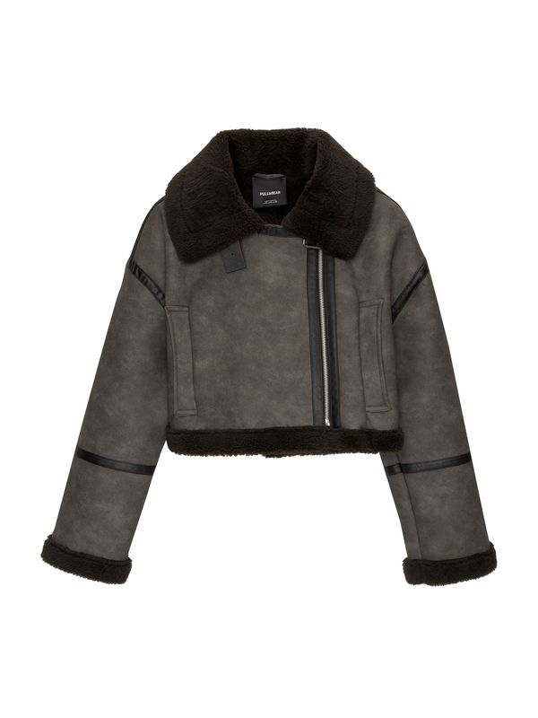 Pull&Bear Pull&Bear Prijelazna jakna  čokolada / boja blata