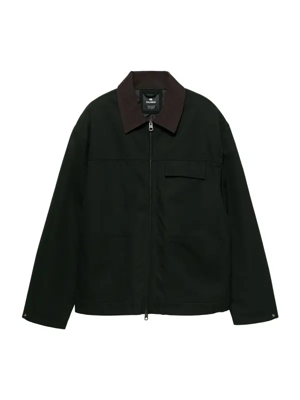 Pull&Bear Pull&Bear Prijelazna jakna  čokolada / maslinasta