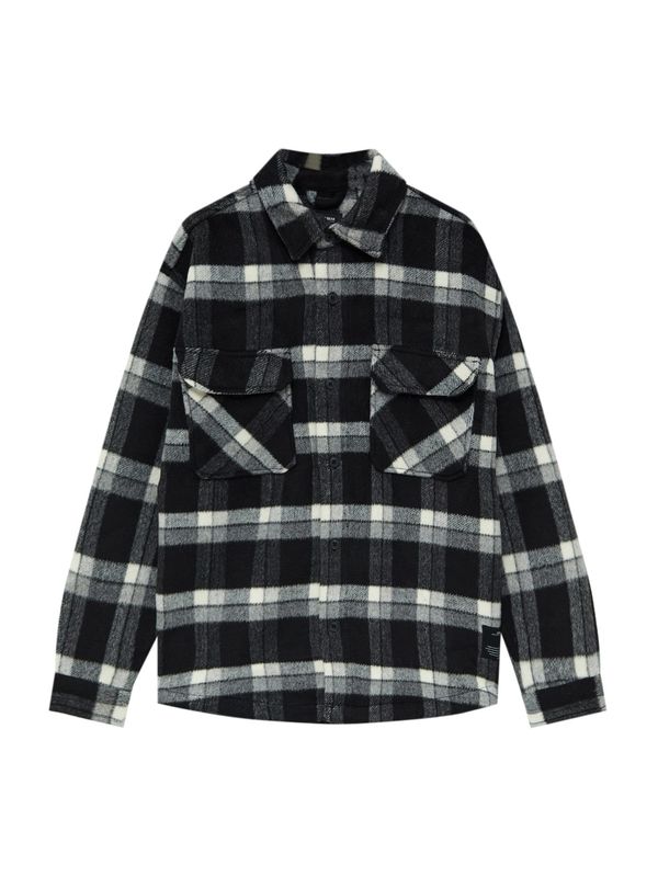 Pull&Bear Pull&Bear Prijelazna jakna  crna / bijela