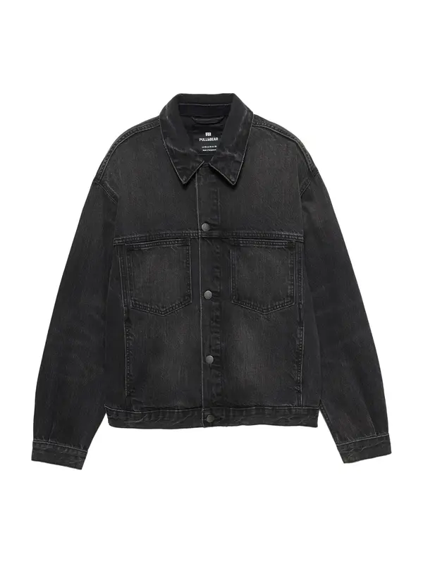 Pull&Bear Pull&Bear Prijelazna jakna  crni traper