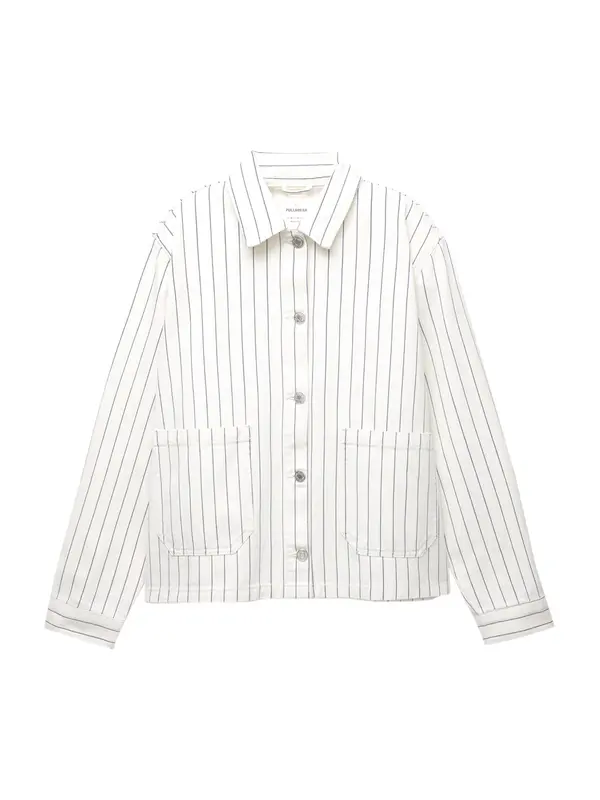 Pull&Bear Pull&Bear Prijelazna jakna  crno plava / tamno plava / bijela