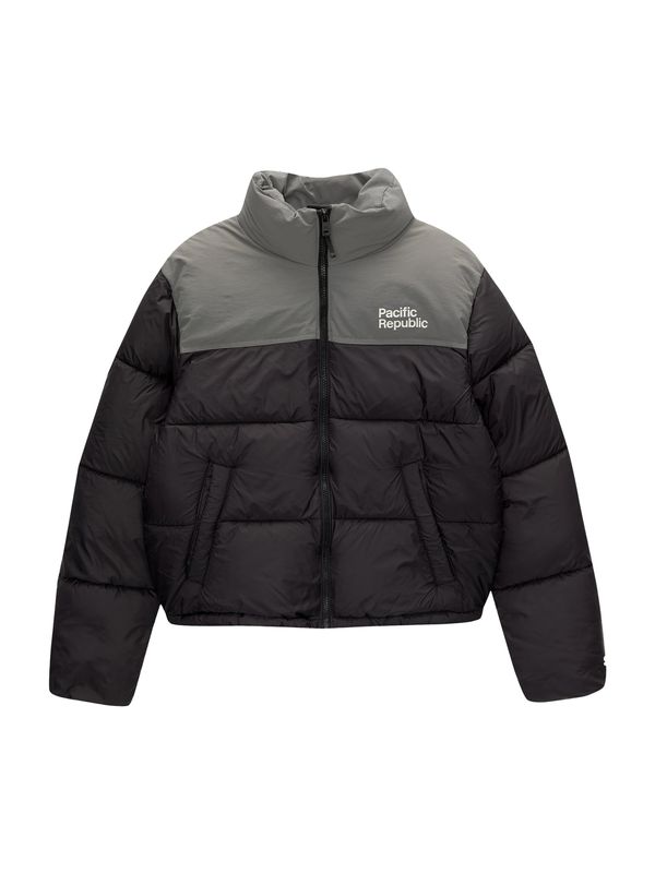 Pull&Bear Pull&Bear Prijelazna jakna  kameno siva / crna